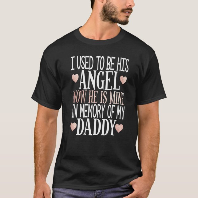 Vater Angel Daddy Guardian Heaven Memorial T-Shirt (Vorderseite)