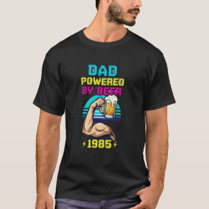 Vater angetrieben von Bier und 1985 Lustiges Vinta T-Shirt