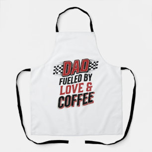 Vater, angetrieben von Liebe und Kaffee, Rennshirt Schürze