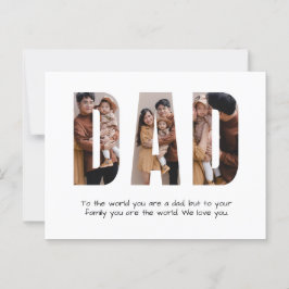 VATER Anpassbare Foto Vatertag Geburtstag Postkarte