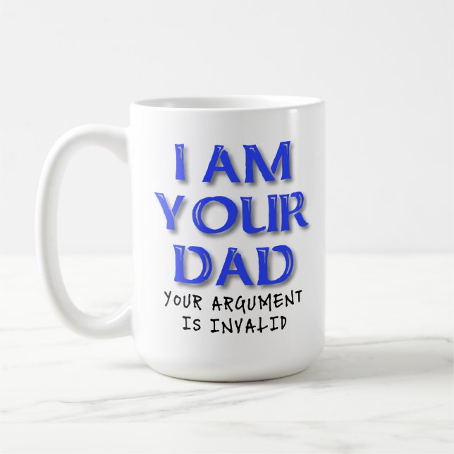 Vater-Argument ist ungültige lustige Tasse (Links)