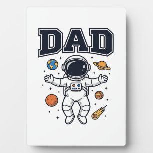 Vater Astronaut Raum Vektor-Shirt-Design_1 Fotoplatte