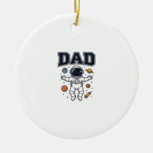 Vater Astronaut Raum Vektor-Shirt-Design_1 Keramik Ornament