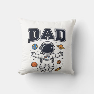 Vater Astronaut Weltraum Vektor-Shirt-Design_1 Kissen