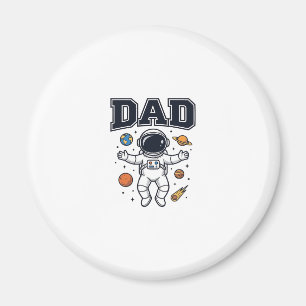 Vater Astronaut Weltraum Vektor-Shirt-Design_1 Magnet