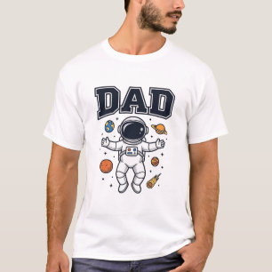 Vater Astronaut Weltraum Vektor-Shirt-Design_1 T-Shirt
