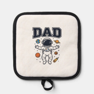 Vater Astronaut Weltraum Vektor-Shirt-Design_1 Topflappen