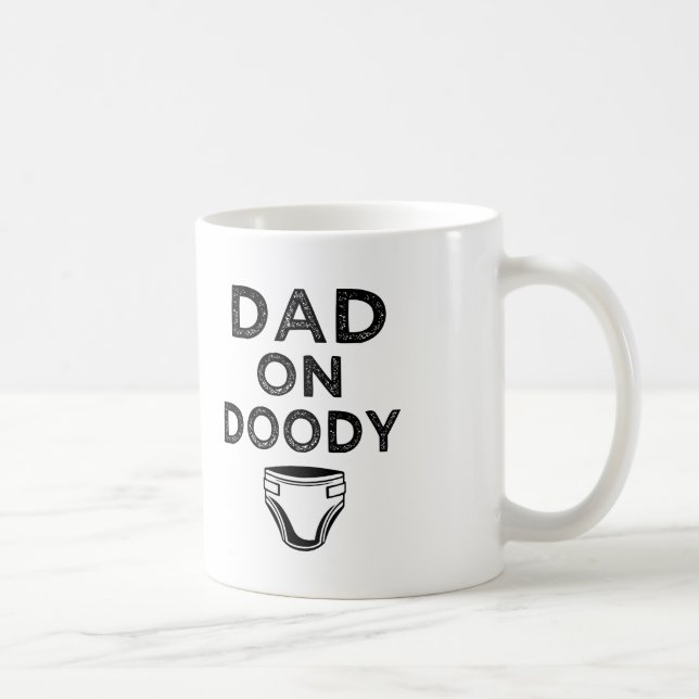 Vater auf diaper doody lustigen Papa, um die Tasse (Rechts)