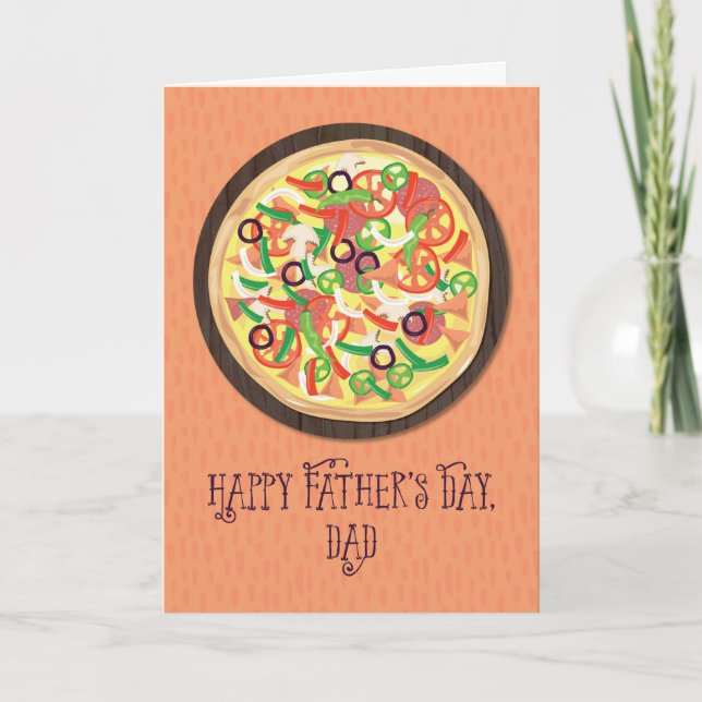 Vater aus Tween oder Teen Pizza Pizzaabend Karte (Vorderseite)