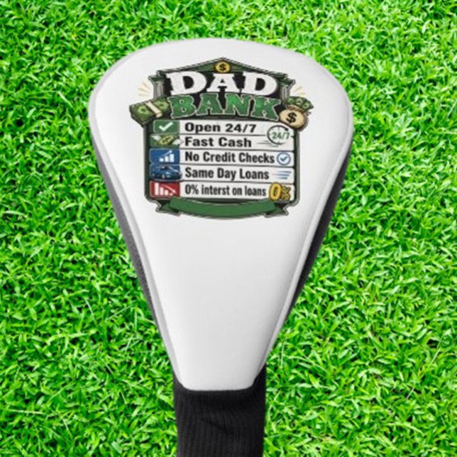Vater Bank Golf Headcover (unique accessory with his  favorite saying, this is the kind of gift he’ll be proud to show o)