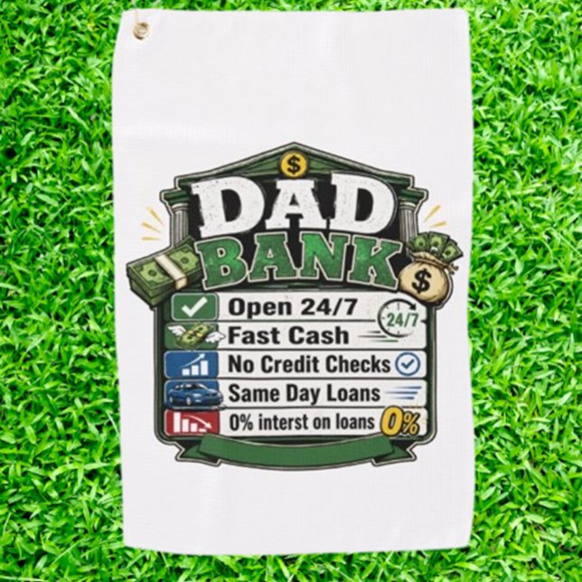 Vater-Bank Golfhandtuch ( If you want to give Dad a golf gift he’ll truly treasure, Dad Bank are a perfect choice.)