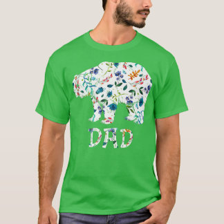 Vater Bären Blumengeschenke Übereinstimmung Famili T-Shirt