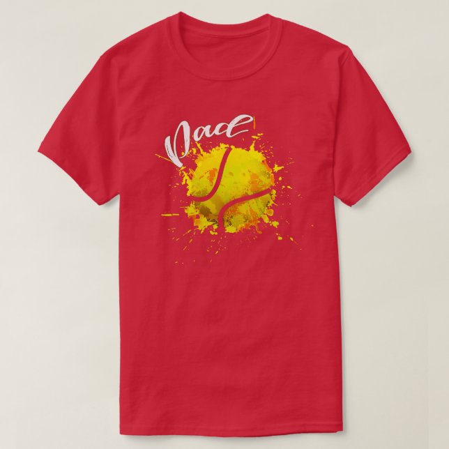 Vater Baseball farbenfroh T-Shirt (Design vorne)