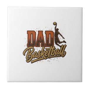 Vater Basketball Vintage Gravur Shirt Design_1 Fliese