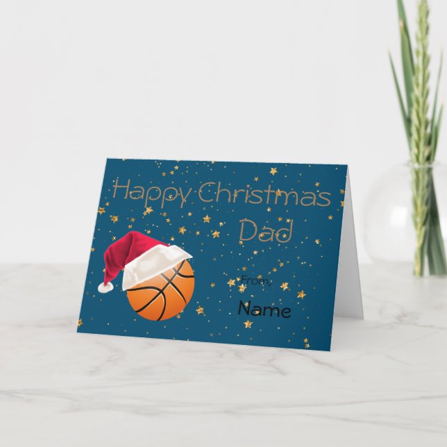 Vater Basketball Weihnachten Personalisiert (Vorderseite)