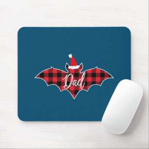 Vater Bat Christmas Papa Pajama Roter Kariert Buff Mousepad