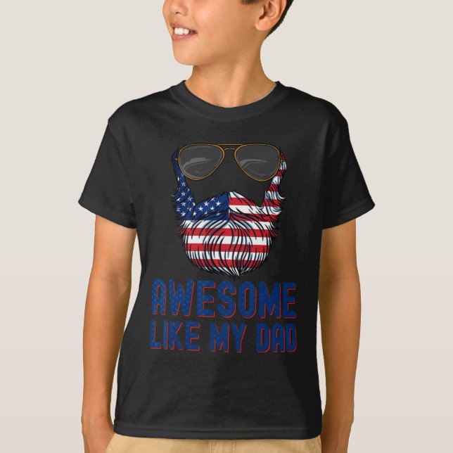 Vater Beard Phantastisch wie mein Vater 4. Juli Pa T-Shirt (Vorderseite)