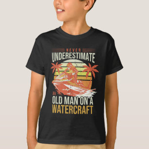 Vater beim Jetski-Fahren Wasserfahrzeug-Fahrer Alt T-Shirt