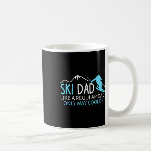 Väter beim Skifahren Lustiger Skifahrer Winterspor Kaffeetasse