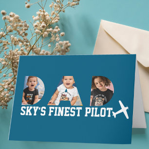 Vater „Bester Pilot des Himmels“ Foto & Flugzeug G Karte