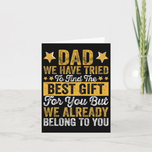 Vater Bestes Geschenk von Kindern für Vatertag Wei Karte
