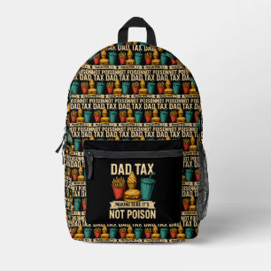 Vater besteuern sicherzustellen, dass es kein Gift Bedruckter Rucksack