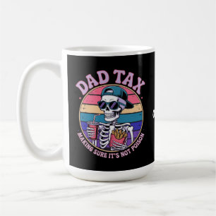 Vater besteuern, um sicherzustellen, dass es kein kaffeetasse