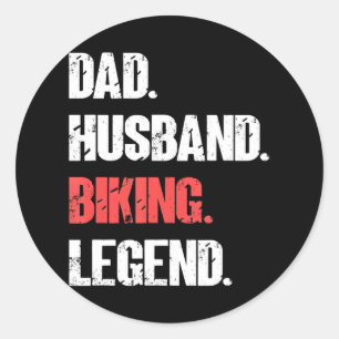Vater Bikerlegende Sonnenradfahrer Runder Aufkleber