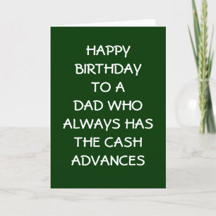 VATER BIRTHDAY=DANKEN FÜR KASCHENVORTEILE DANKESKARTE