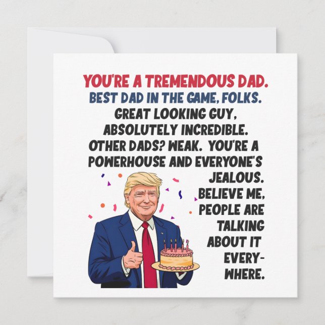 Vater Birthday Donald Trump Karte (Vorderseite)