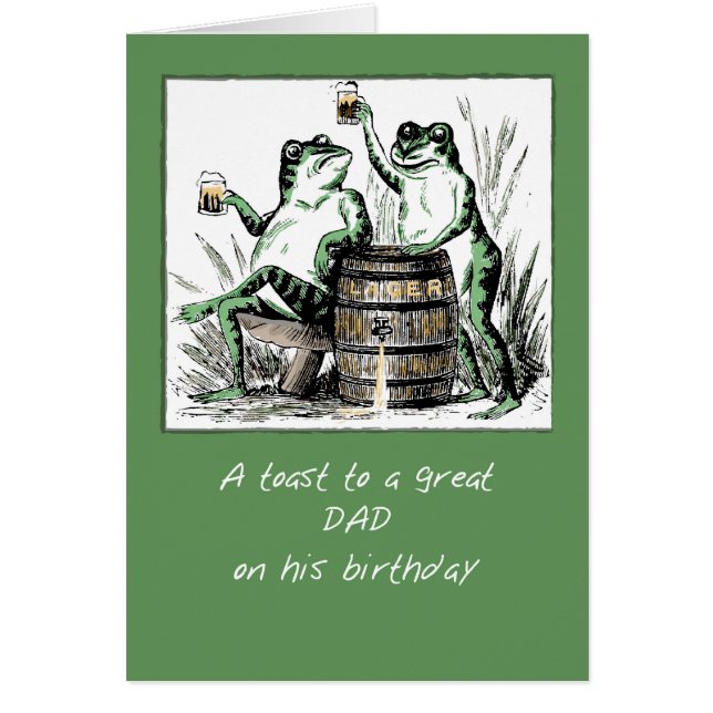 Vater Birthday Frogs Toasting with Beer (Vorne)
