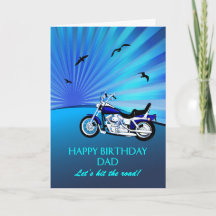 Vater Birthday Motorrad Sunset Card