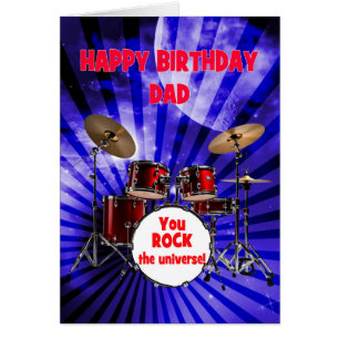 Vater Birthday You Rock Drums