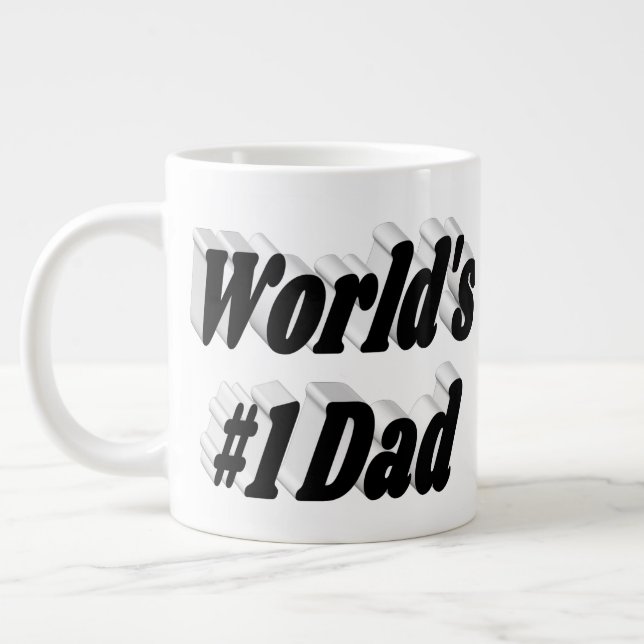 Vater Black Halbtext Riesenkaffee Tasse (Links)