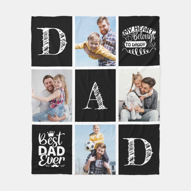 Vater Blanket Personalisiertes Geschenk für Männer Fleecedecke (Vorderseite)