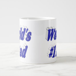Vater blauer Halbtext Jumbo-Tasse