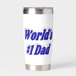 Vater blauer Halbtext Thermobecher