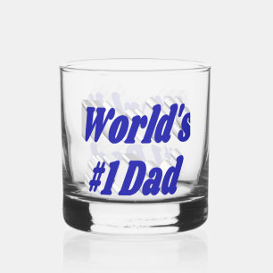 Vater blauer Halbtext Vathage Day Whiskyglas