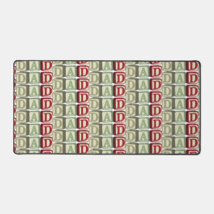 Vater Blocks Pattern Vater Daddy Theme Schreibtischunterlage