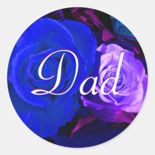 Vater Blue Lila Rose Aufkleber