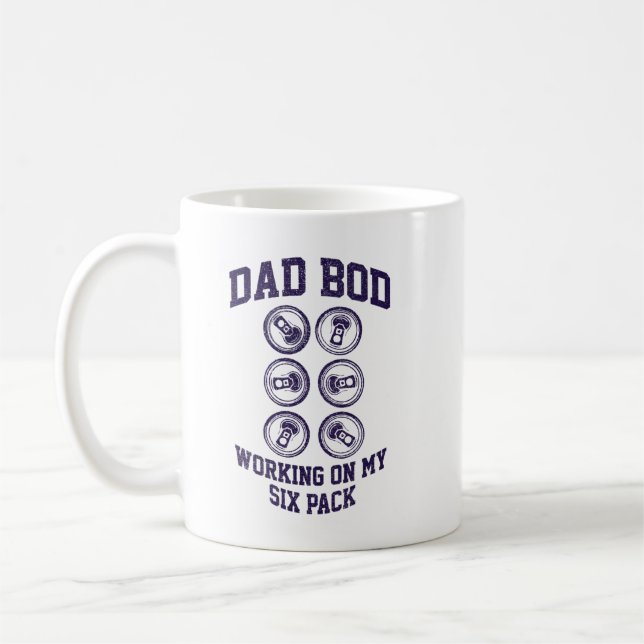 Vater Bod arbeitet mit meinem Sixpack-Shirt Kaffeetasse (Links)