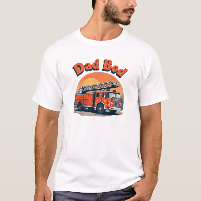 Vater Bod Fire Truck T - Shirt - Funny (Vorderseite)