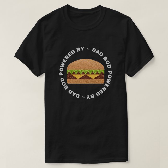 Vater-Bod mit Burgers Glitzer T - Shirt (Design vorne)