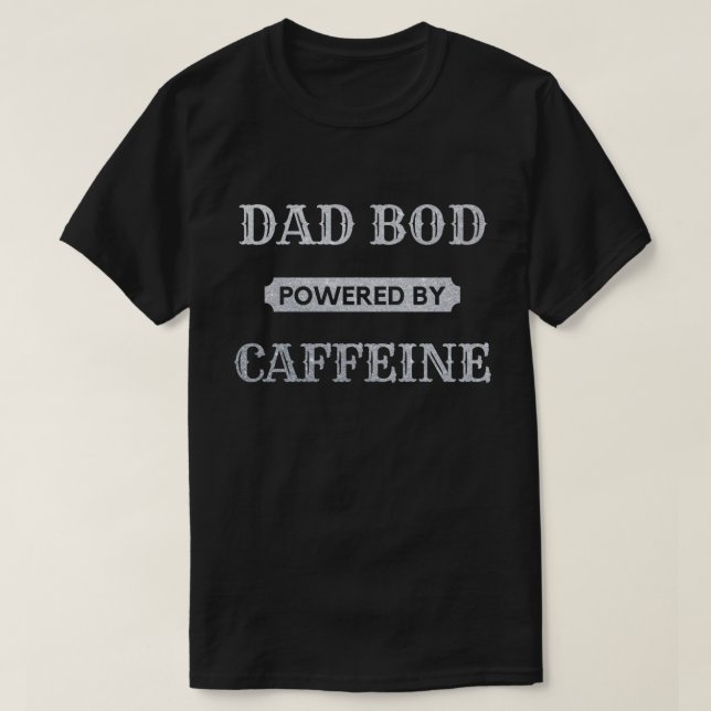Vater Bod mit dem T - Shirt des Koffein-Glitzer (Design vorne)