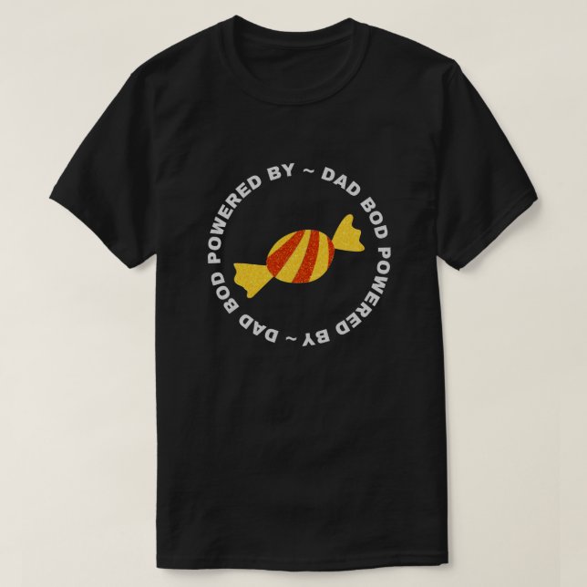 Vater Bod mit Süßigkeiten Glitzer T - Shirt (Design vorne)