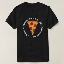Vater Bod Powered by Pizza Glitzer T - Shirt