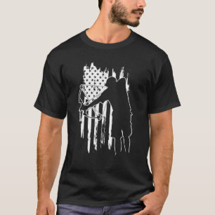 Vater Bowfish Archer Amerikanische Flagge Vintag G T-Shirt