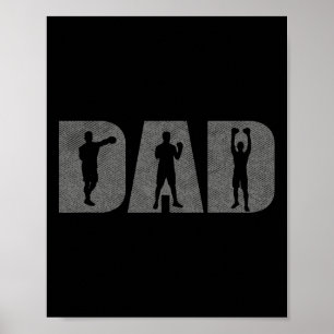 Vater Boxer Fathers Day Boxing Lover Box Geschenk  Poster