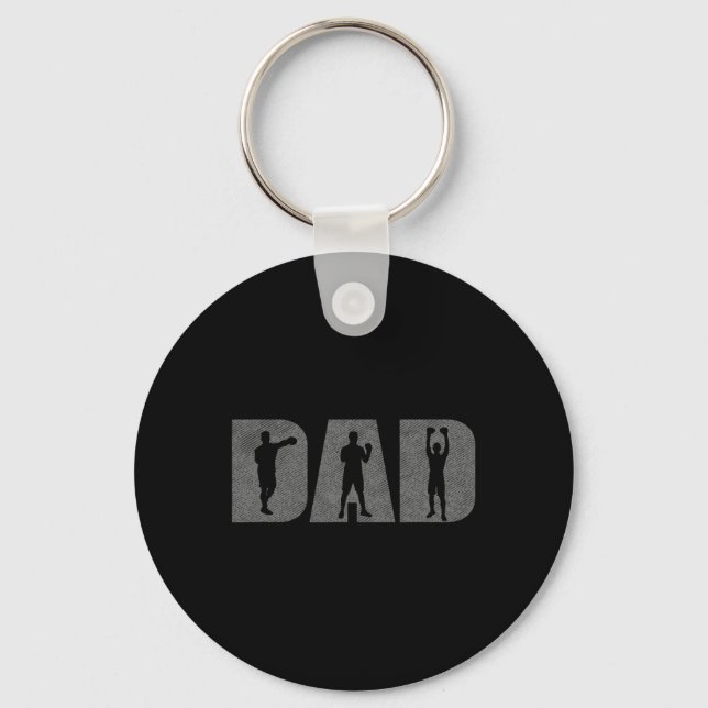 Vater Boxer Fathers Day Boxing Lover Box Geschenk  Schlüsselanhänger (Vorderseite)