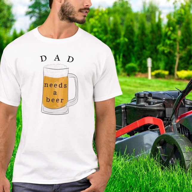 Vater braucht einen Biervater T-Shirt (Von Creator hochgeladen)